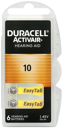 Picture of Battery Duracell Hearing Aid 10 (A10) Blister 6 pack