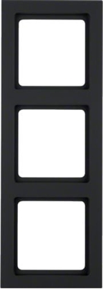 Picture of Berker Ramka potrójna Q.3 antracyt aksamit (10136096)