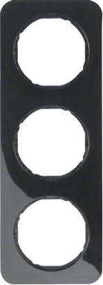 Picture of Berker Ramka potrójna R.1 pozioma/pionowa IP20 czarna (10132145)