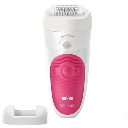 Picture of Braun | Epilator | Silk-épil 5 SE5500 | Operating time (max) 30 min | Bulb lifetime (flashes) Not applicable | Number of power levels 1 | Wet & Dry | White/Pink
