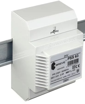 Изображение BREVE Transformator 1-fazowy moduowy PSS 63VA 230/230V 16052-9980