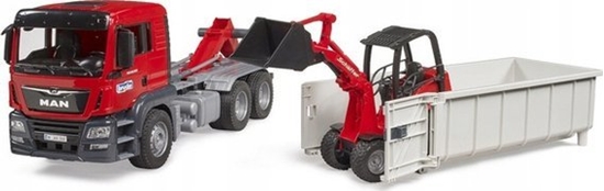 Изображение Bruder Pojazd MAN TGS z kontenerem rolkowym i minikopark