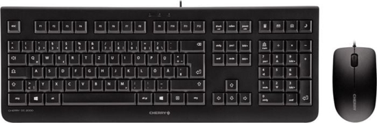 Изображение Cherry DC 2000 tastatūra Pele iekļauta Universāls USB QWERTY Amerikāņu angļu valoda Melns