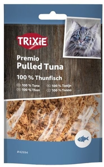 Изображение Churu Premio Pulled Tuna smakoyk dla kotów, tuczyk, 30g