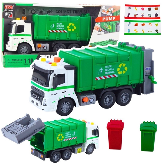 Picture of Ciarówka mieciarka Pojemnik Na mieci wiata Dwiki Zielona 1:16 EDUKAMP