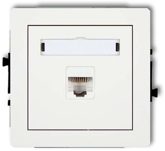 Picture of DECO Mechanizm gniazda komputerowego pojedynczego 1xRJ45, kat. 6, 8-stykowy, biay mat 25DGK-3