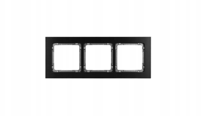 Attēls no DECO Ramka uniwersalna potrójna - aluminium szczotkowane (ramka: czarna spód: grafitowy) 12-11-DRA-3
