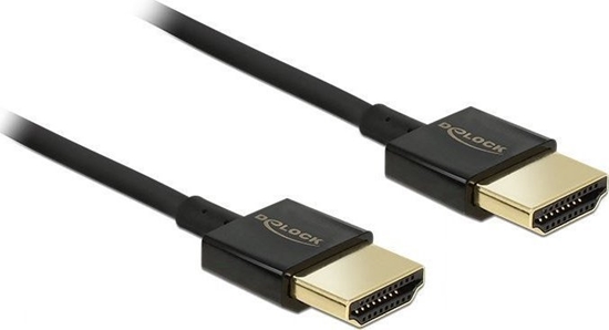 Изображение Delock Cable High Speed HDMI with Ethernet - HDMI-A male > HDMI-A male 3D 4K 4.5 m Active Slim High Quality