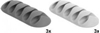 Picture of Delock Cable Holder with 5 feed-throughs Set 6 pieces