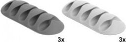 Picture of Delock Cable Holder with 5 feed-throughs Set 6 pieces