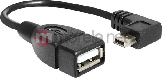 Изображение Delock Cable Mini USB male angled > USB 2.0-A female OTG 16 cm