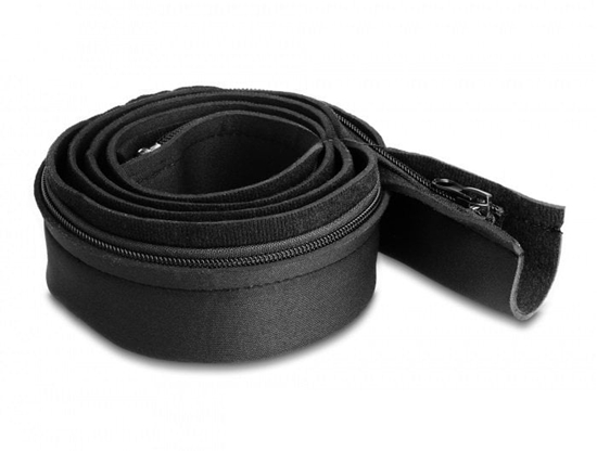 Picture of Delock Cable sleeve neoprene flexible with zip 1.5 m x 100 mm black