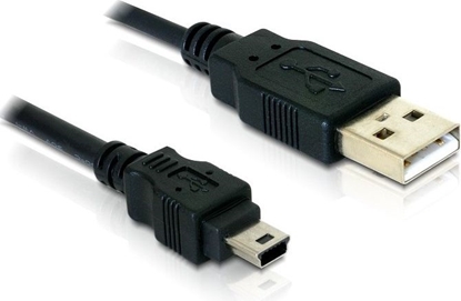 Picture of Delock Cable USB 2.0 Type-A male > USB 2.0 Mini-B male 1.5 m black
