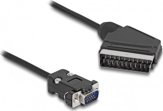 Picture of Delock Cable Video Scart male (output) > VGA male (input) 2 m