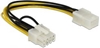 Изображение Delock Power Cable PCI Express 6 pin female > PCI Express 8 pin male 20 cm