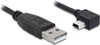 Picture of Delock USB 2.0 Cable Type-A male to Type Mini-B male angled 1 m