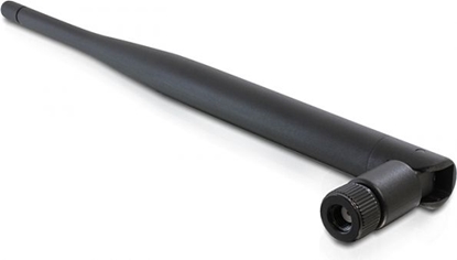 Picture of Delock WLAN 802.11 ac/a/b/g/n Antenna RP-SMA plug 4 - 5 dBi omnidirectional with tilt joint black