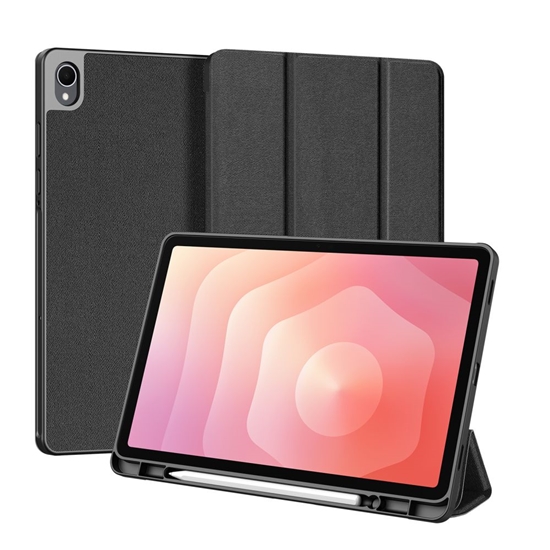 Изображение Dux Ducis Samsung Galaxy Tab S11 Domo Series Tri-fold Stand PU Leather Tablet Cover Black
