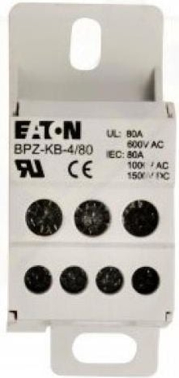 Изображение Eaton Blok listew rozdzielczych 1-biegunowy 80A BPZ-KB-4/80 (289969)