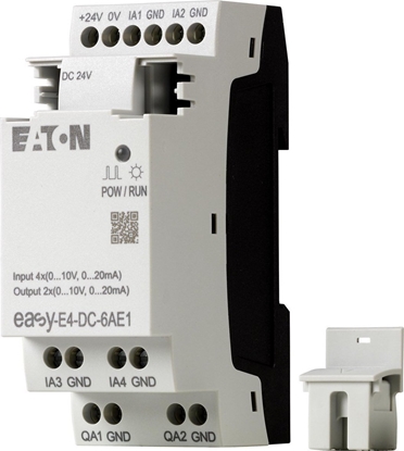 Attēls no Eaton EASYE4,ROZ.24VDC,4AI,2AO(0/4-20MA/0-10V)