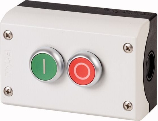 Изображение Eaton Kaseta sterownicza 2-otworowa START/STOP szara IP67 M22-I2-M1 (216529)