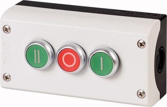 Picture of Eaton Kaseta sterownicza 3-otworowa z przyciskami zielony/czerwony/zielony IP65 M22-I3-M1 (216532)