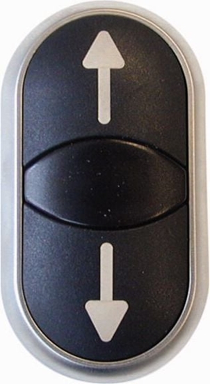 Picture of Eaton Napd przycisku podwójnego czarny z podwietleniem z samopowrotem M22S-DDL-S (216711)