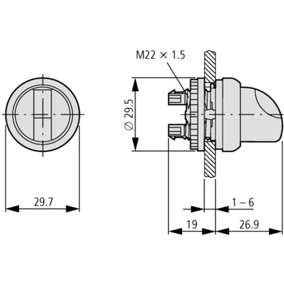 Picture of Eaton Przycisk podwietlany 3 pooenia M22-WRLK3-B niebieski 216825