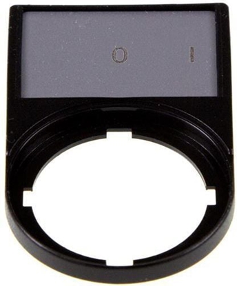 Picture of Eaton Tabliczka opisowa 0-I 50 x 30mm czarna prostoktna M22S-ST-X88 (216485)