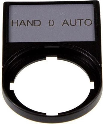 Picture of Eaton Tabliczka opisowa HAND-0-AUTO 50 x 30mm czarna 22mm prostoktna M22S-ST-D12 (216493)