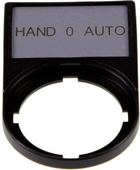 Picture of Eaton Tabliczka opisowa HAND-0-AUTO 50 x 30mm czarna 22mm prostoktna M22S-ST-D12 (216493)