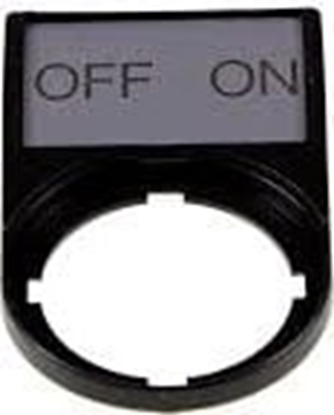 Picture of Eaton Tabliczka opisowa OFF-ON 50x30mm czarna prostoktna M22S-ST-GB10 (216499)