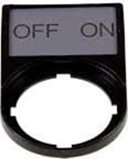 Picture of Eaton Tabliczka opisowa OFF-ON 50x30mm czarna prostoktna M22S-ST-GB10 (216499)