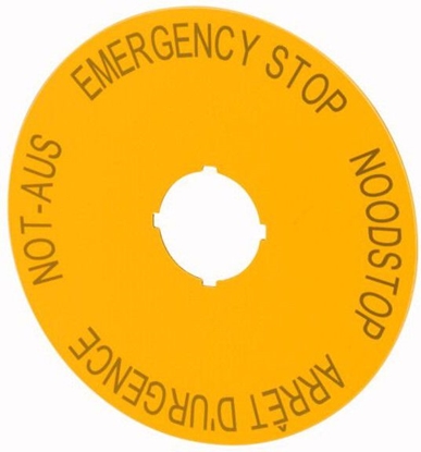 Picture of Eaton Tabliczka opisowa óta okrga fi90 EMERGENCY STOP M22-XAK3 (216467)
