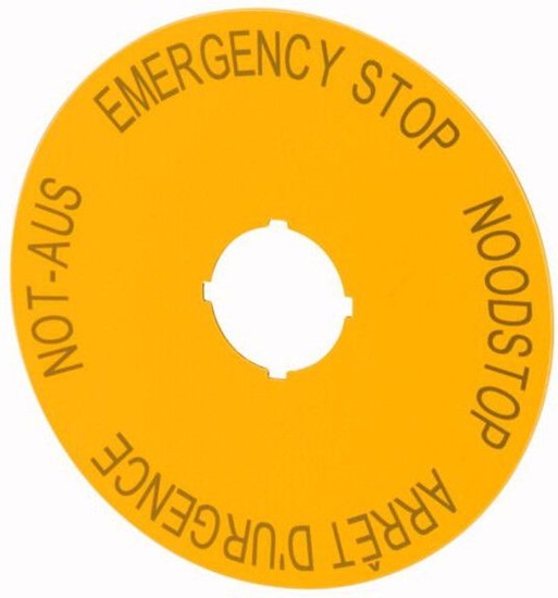 Picture of Eaton Tabliczka opisowa óta okrga fi90 EMERGENCY STOP M22-XAK3 (216467)