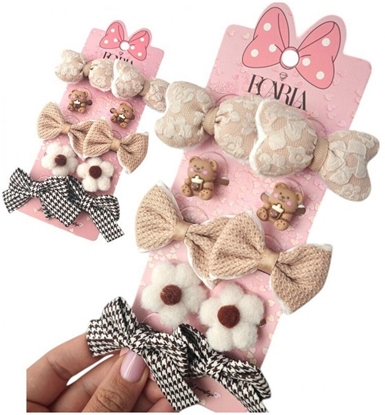 Picture of Ecarla Zestaw frotek gumek do wosów 10w1 na plakietce kokardki mi gum171 1 op.-10 szt.