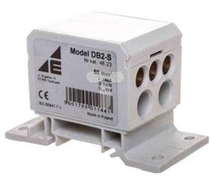 Picture of Elektro-Plast Blok rozdzielczy 2x4-50mm2 + 2x4-35mm2 + 3x2,5-25mm2 szary DB2-S