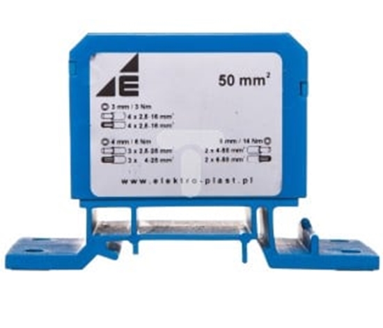 Изображение Elektro-Plast Blok rozdzielczy 2x4-50mm2 + 3x2,5-25mm2 + 4x2,5-16mm2 niebieski DB1-N