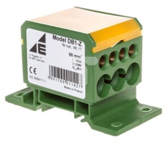 Изображение Elektro-Plast Blok rozdzielczy 2x4-50mm2 + 3x2,5-25mm2 + 4x2,5-16mm2 óto-zielony DB1-Z (48.17)