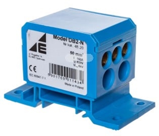 Изображение Elektro-Plast Blok rozdzielczy 2x4-50mm2 + 3x4-35mm2 + 4x2,5-25mm2 niebieski DB2-N