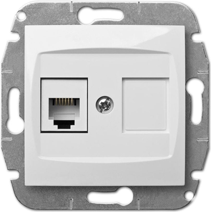 Picture of Elektro-Plast CARLA Gniazdo telefoniczne pojedyncze RJ11 biae (1750-10)