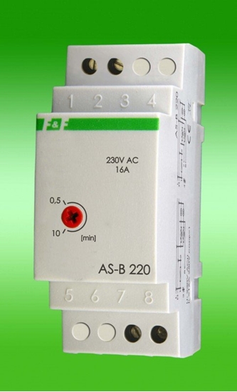 Изображение F&F Automat schodowy 230V 16A na szyn 2 moduy IP40 - AS-B220