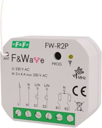 Attēls no F&F Przekanik bistabilny podwójny P/T 85÷265V AC/DC - (FW-R2P)