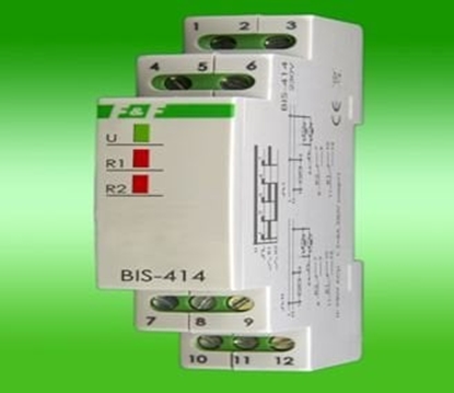 Attēls no F&F Przekanik impulsowy 24V AC/DC 2x10A na szyn TH35 - BIS-414 24V