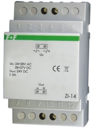 Attēls no F&F Zasilacz impulsowy 24VAC/24VDC 72W 3A ZI-14