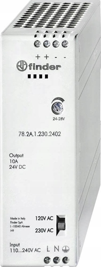 Picture of Finder Zasilacz impulsowy 240W 24V DC 95130 lub 185250 VAC 78.2A.1.230.2402