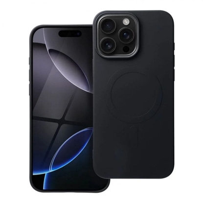 Attēls no Futera SILICONE MAG COVER (big hole) kompatybilny z MagSafe do IPHONE 17 czarny