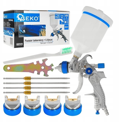 Picture of Geko Prof. pistolet do malowania HVLP + 4 dysze (1.4-1.7-2.0-2.5) (20)