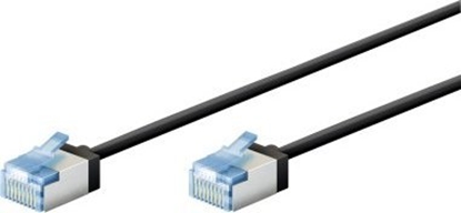 Изображение Goobay Ultra-elastyczny CAT 6A kabel krosowy, slim, U/FTP, czarny - Dugo kabla 2 m