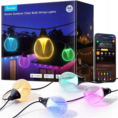 Attēls no Govee Outdoor Clear Bulb String Lights 15m